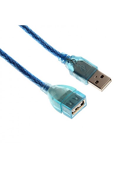 1M USB 2.0 Male to Female Connection Cable for Camera Blue  